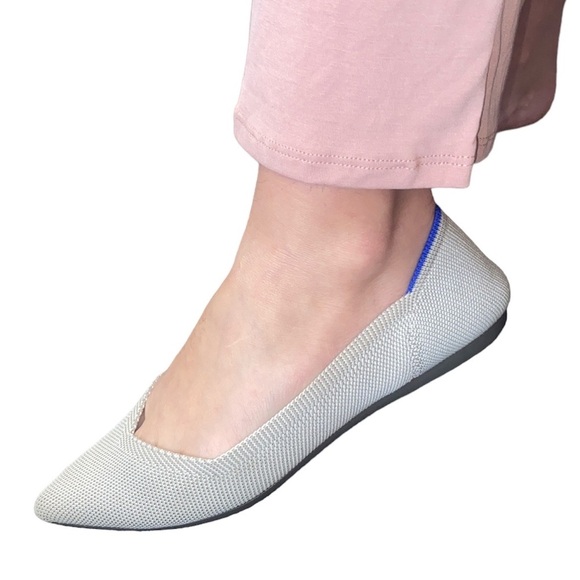 Rothy’s Pointed Toe Gray Beige Size 7.5 Women’s Flats - Picture 6 of 7